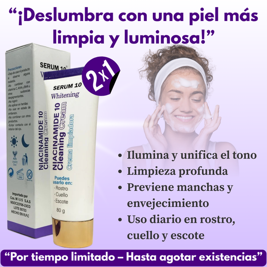 Clean Face Serum 10 – Luminosidad, Control de Grasa y Antiedad en un Solo Paso