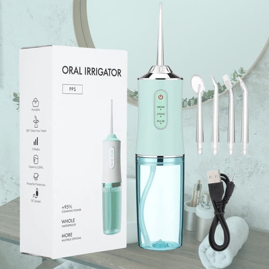 Irrigador Bucal con 4 Boquillas