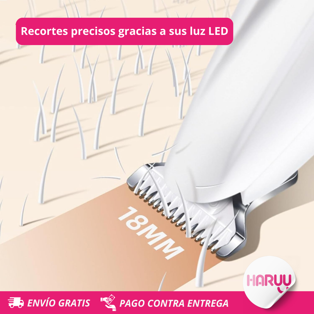 Maquina de pelo para mascotas con luz LED
