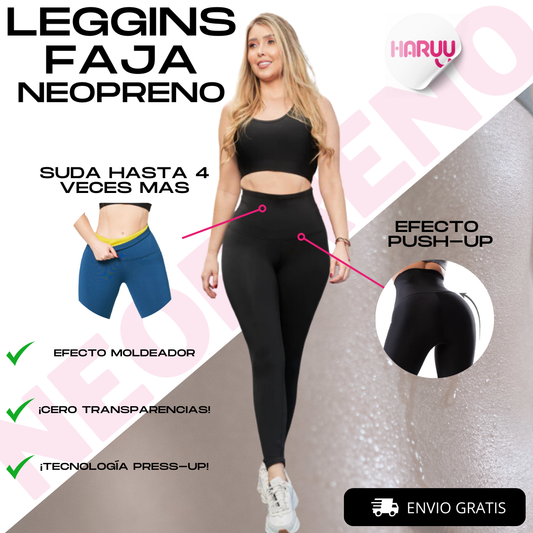 LEGGIN-FAJA NEOPRENO: Moldea tu Cuerpo y Aumenta la Quema de Calorías con Efecto Sauna