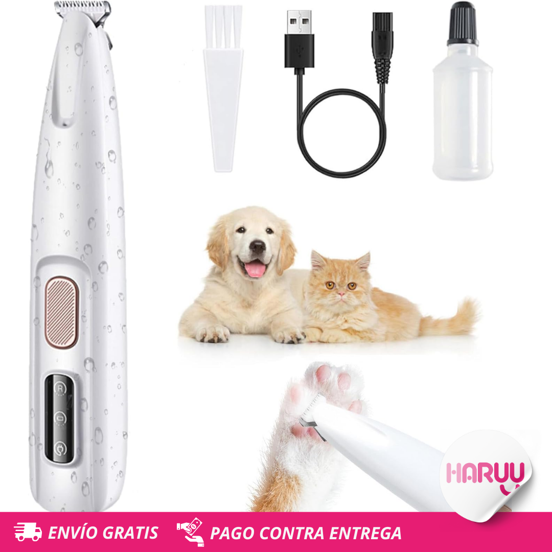Maquina de pelo para mascotas con luz LED