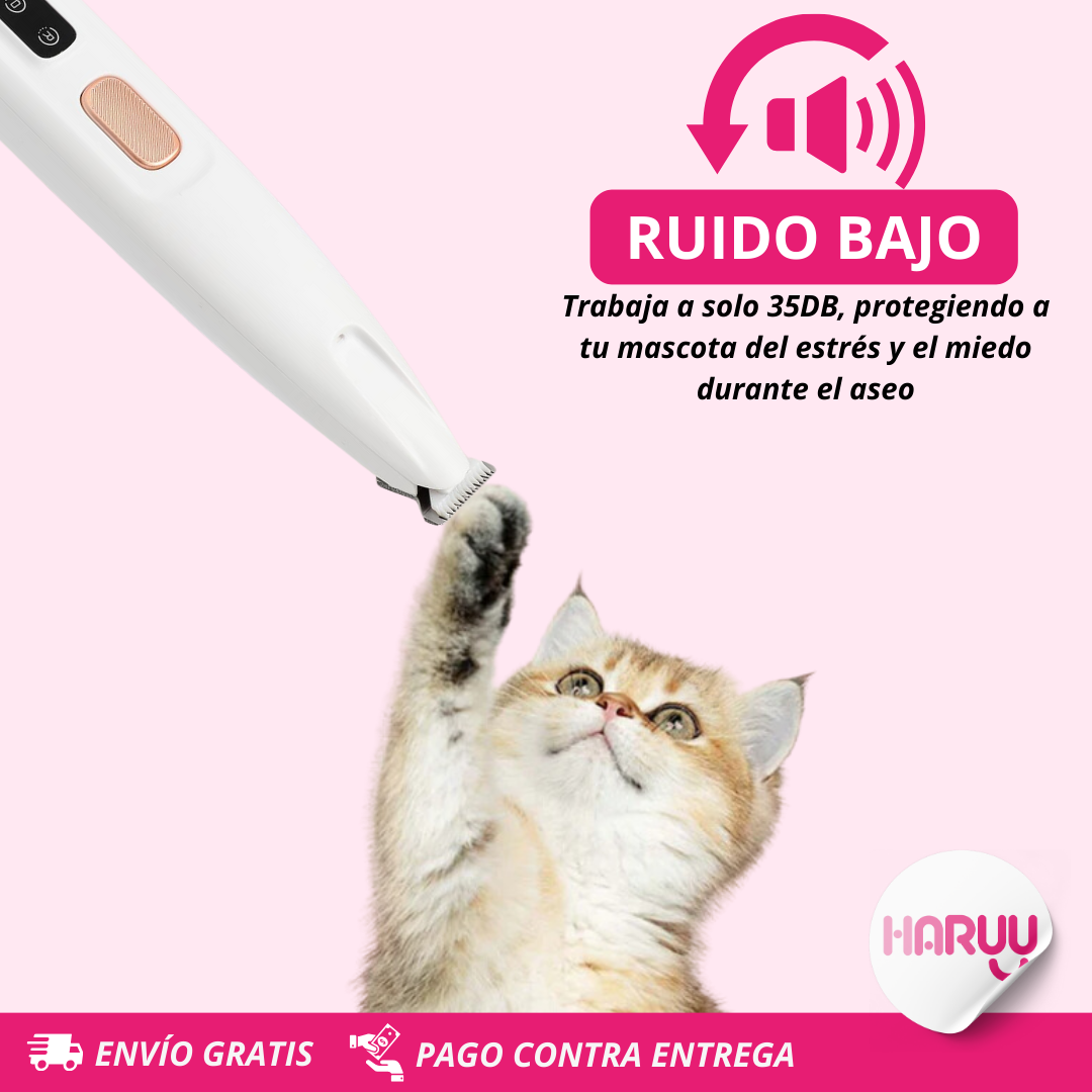 Maquina de pelo para mascotas con luz LED